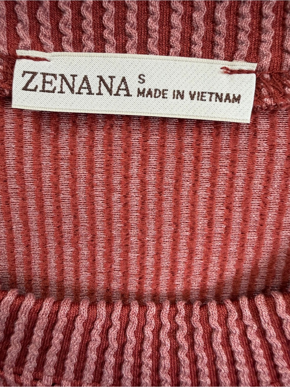 Zenana Ribbed Lounge Set - Rust - Picture 2 of 3